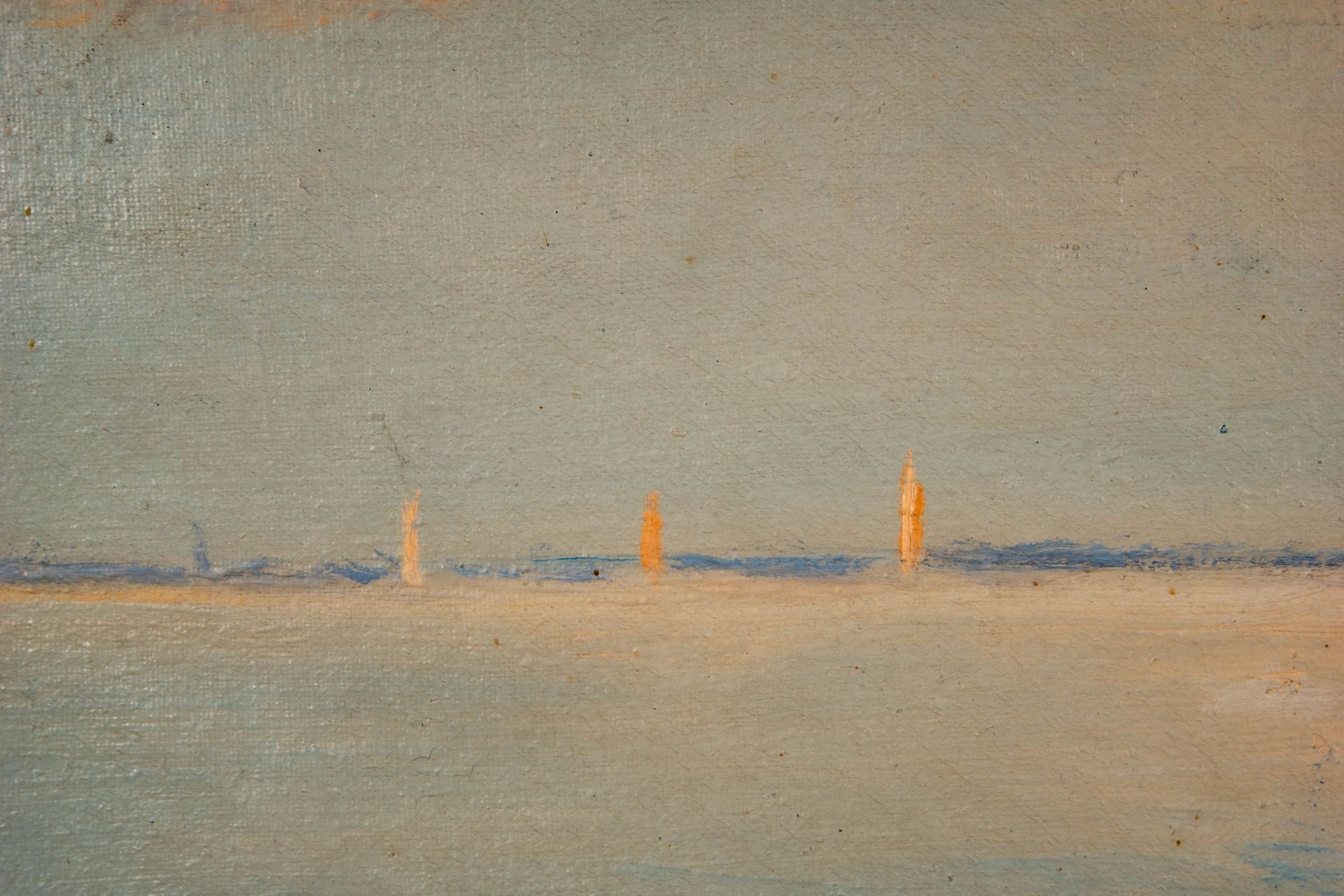 "Dämmerung an der Ostseeküste", in seichten, pastosen, weichen Farben gemaltes Ölbild des Alexande - Image 5 of 11
