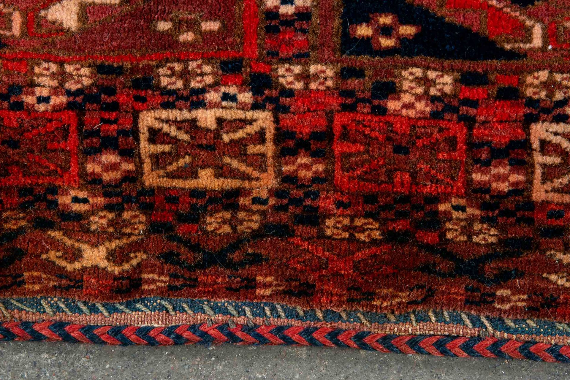 Alter Zeltbehang Tekke-Turkmene, ca. 63 x 122 cm. - Bild 6 aus 8