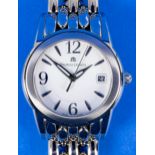 Maurice Lacroix "Sphere-SH 1014", Damen-Armbanduhr, Edelstahl, Quarz, Datum auf der "3", weißes Zif