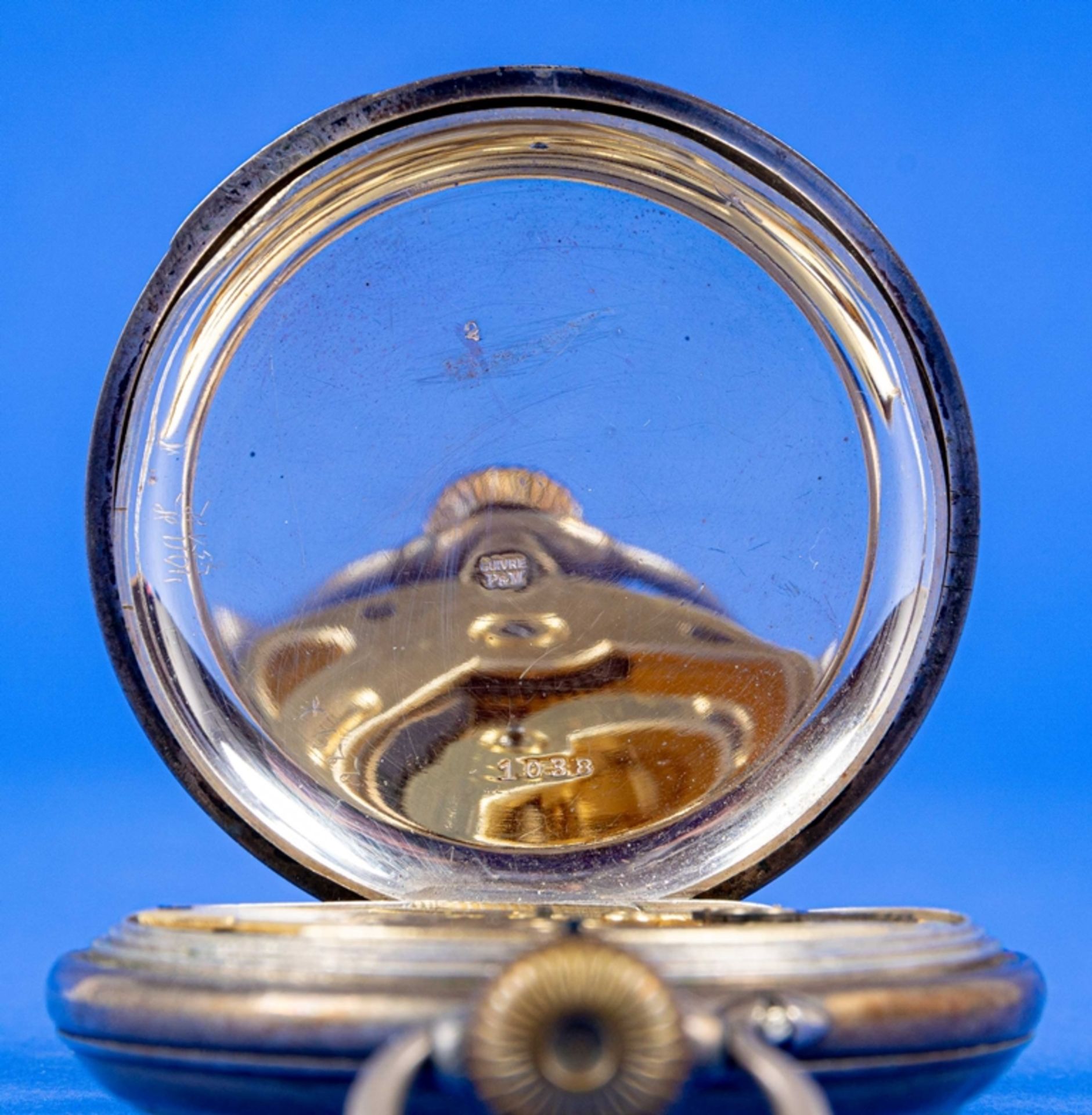 Antike "Eisenbahner-Uhr", massives 800er Silbergehäuse, Durchmesser ca. 62 mm, deutsch um 1900/20, - Image 8 of 8