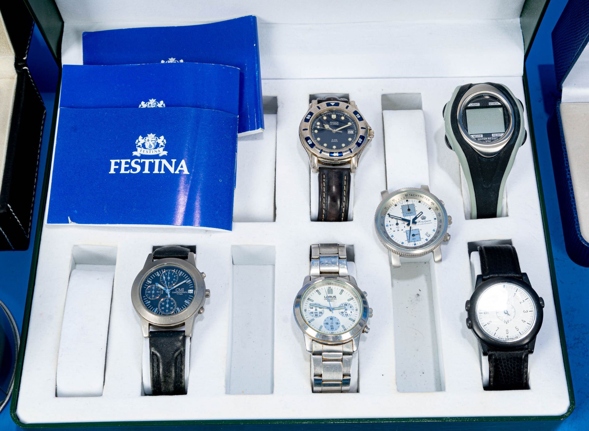 14 teilige Sammlung verschiedener Herrenarmbanduhren, unter anderem der Marken Festina, Ingersoll,  - Bild 4 aus 6