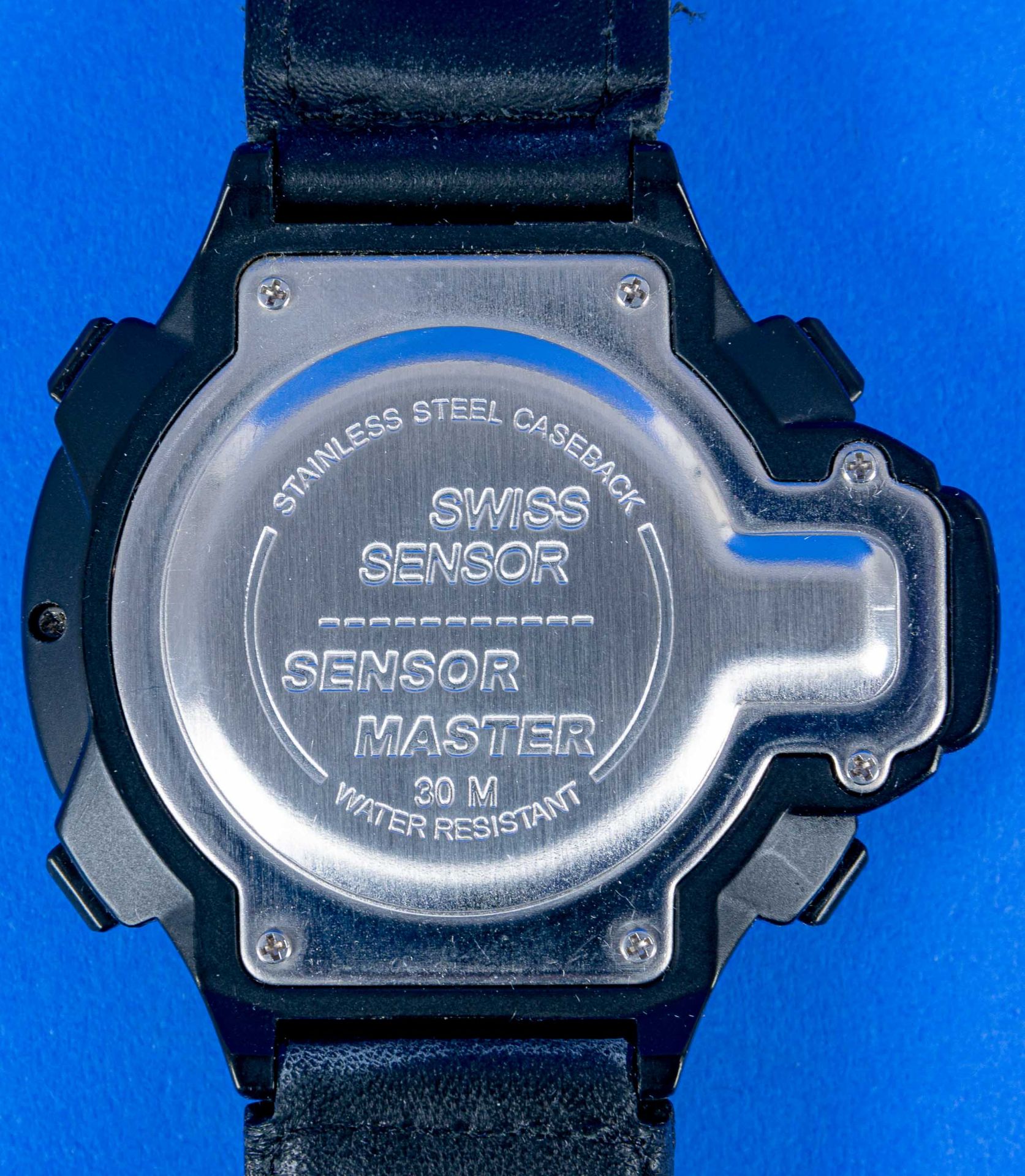 Swiss Sensormaster, Armbanduhr, Quarz, an Taucherarmband mit Dornschließe; Bedienungsanleitung beig - Image 5 of 7
