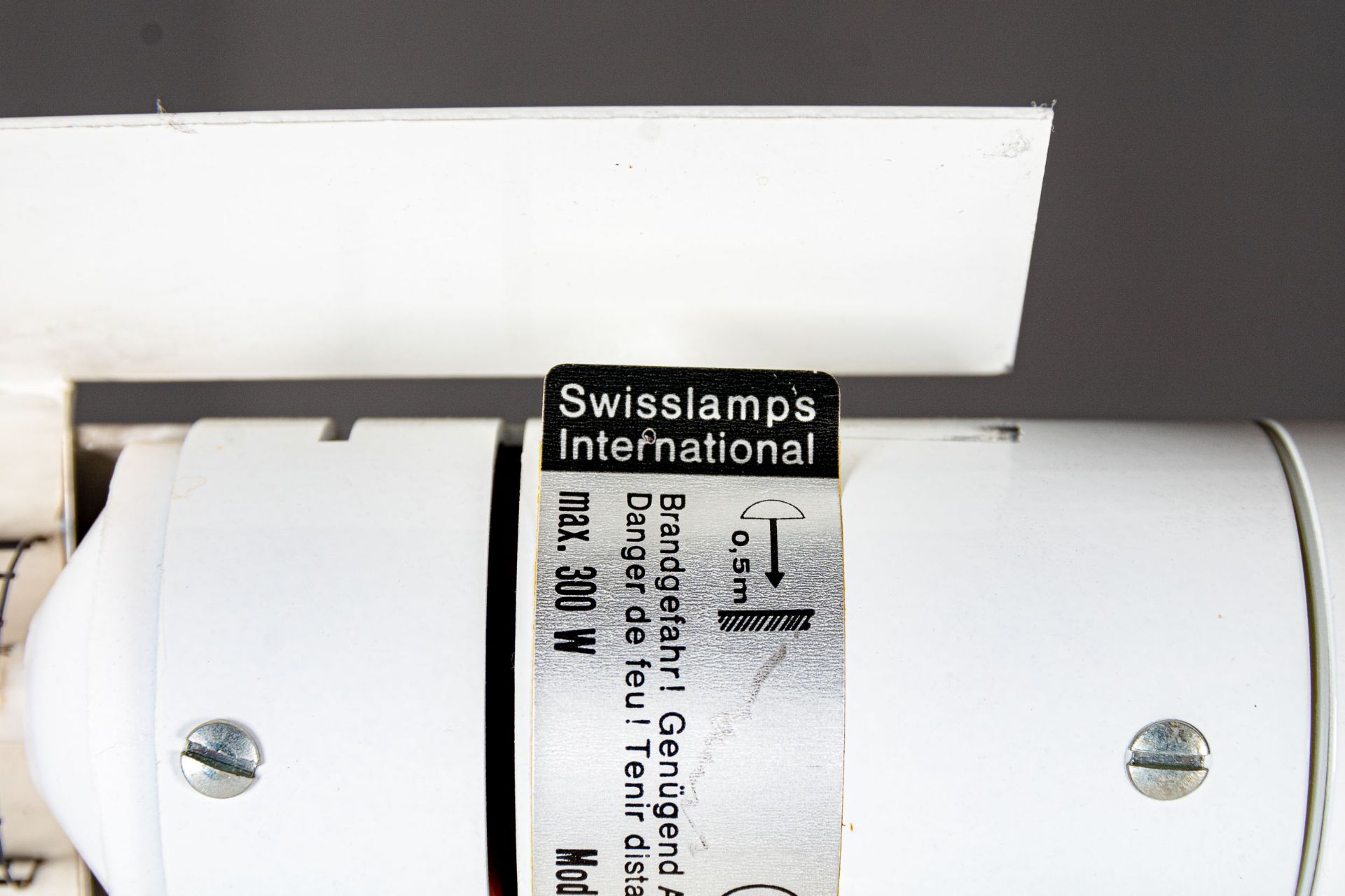 Zeitlose elegante Stehlampe, verchromtes Metallgehäuse, runder Standfuß; 4flammig (auch als Deckenf - Image 3 of 5