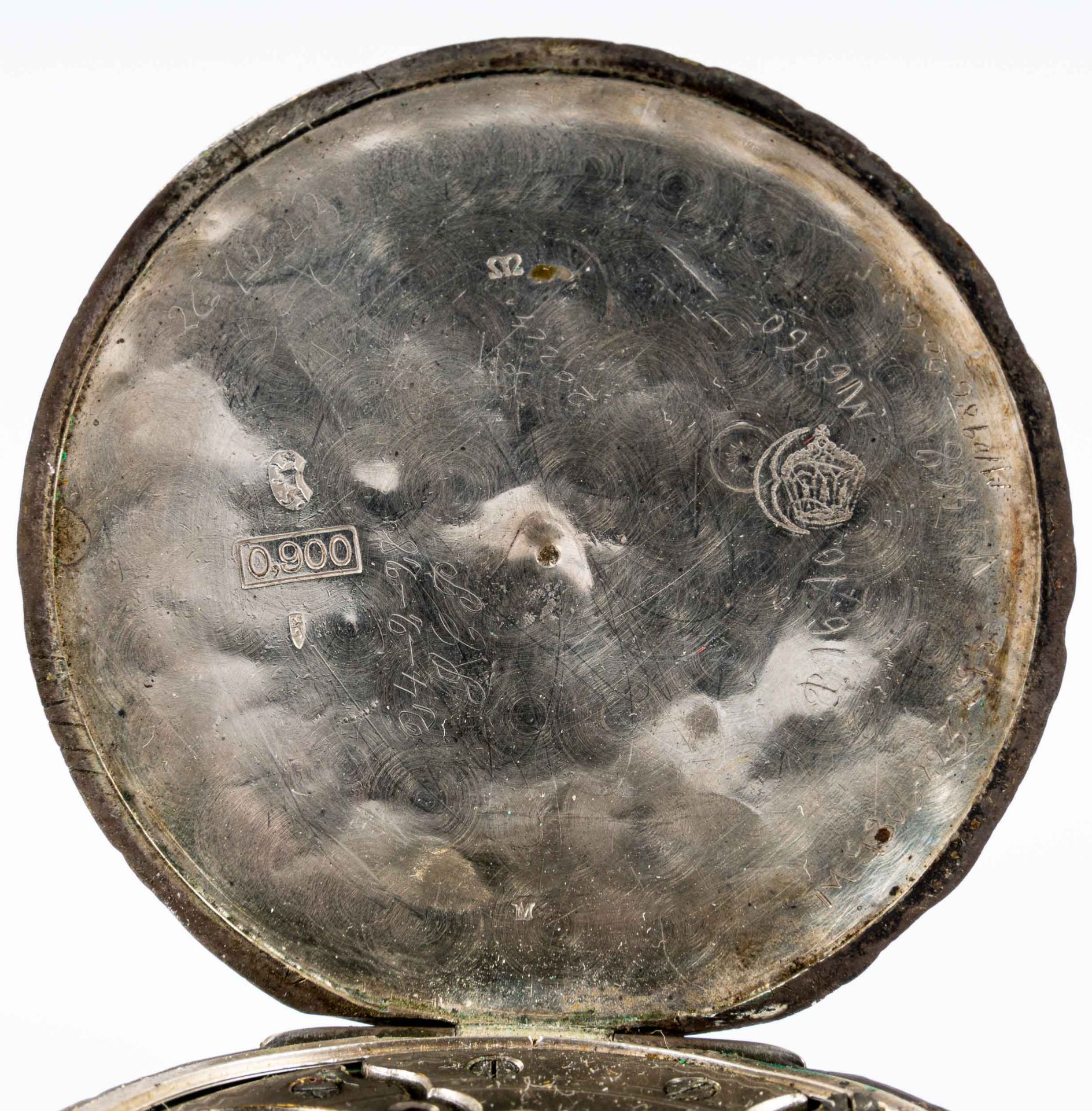 Elegante Damen-Taschenuhr in flacher Ausführung, 900er Silber. Gehäuse Durchmesser ca. 47 mm, ungep - Image 5 of 5