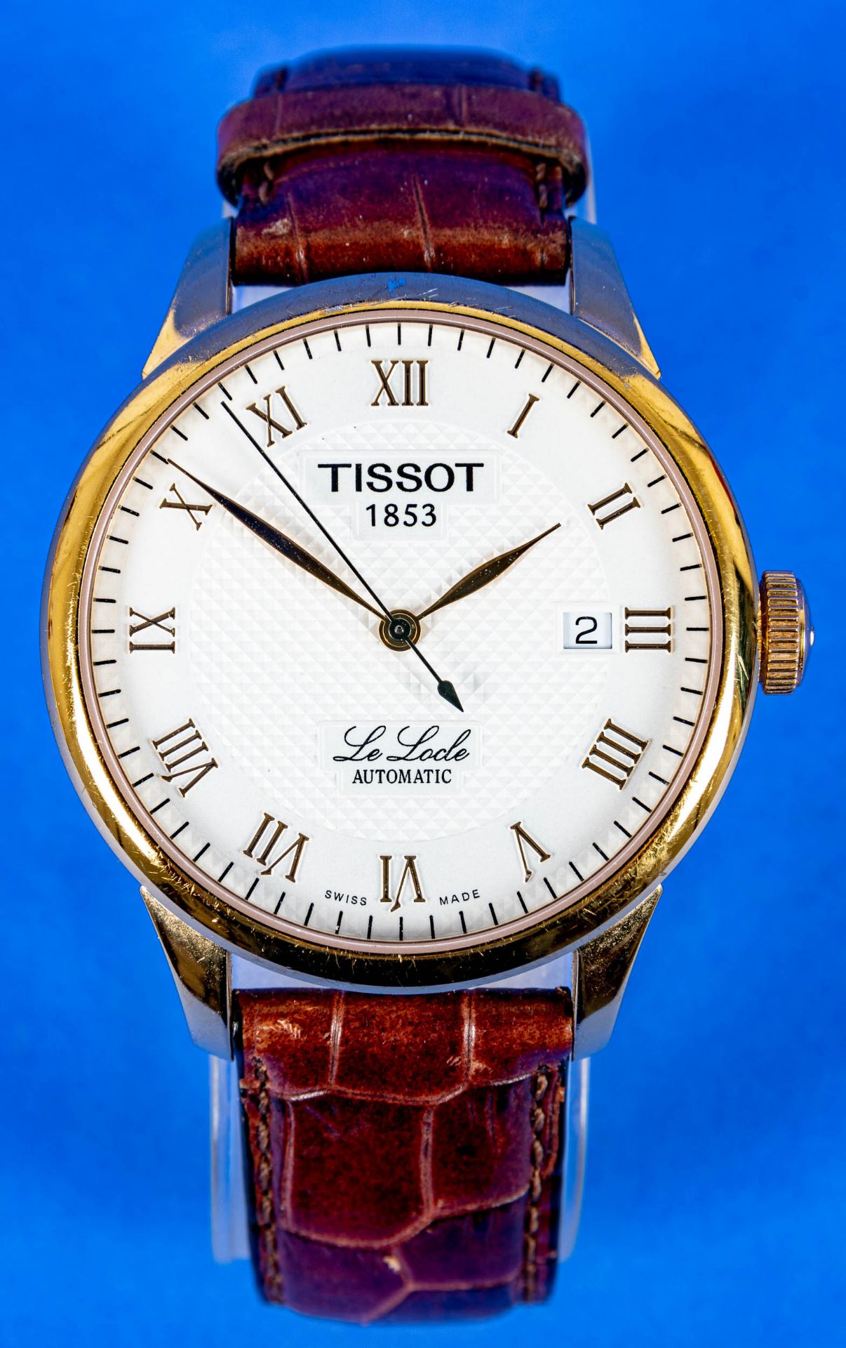 Tissot Herrenarmbanduhr, Automatik, Ziffernblatt bez.: "TISSOT 1853 - Le Loche Automatic", Datum au