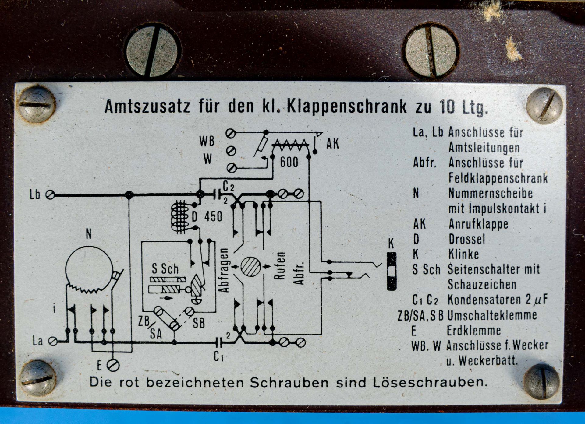 3teiliges Funker-Set, wohl aus der Zeit 1933 - 1945; bestehend aus: Telefonverteiler, Hörer mit Ans - Bild 12 aus 13