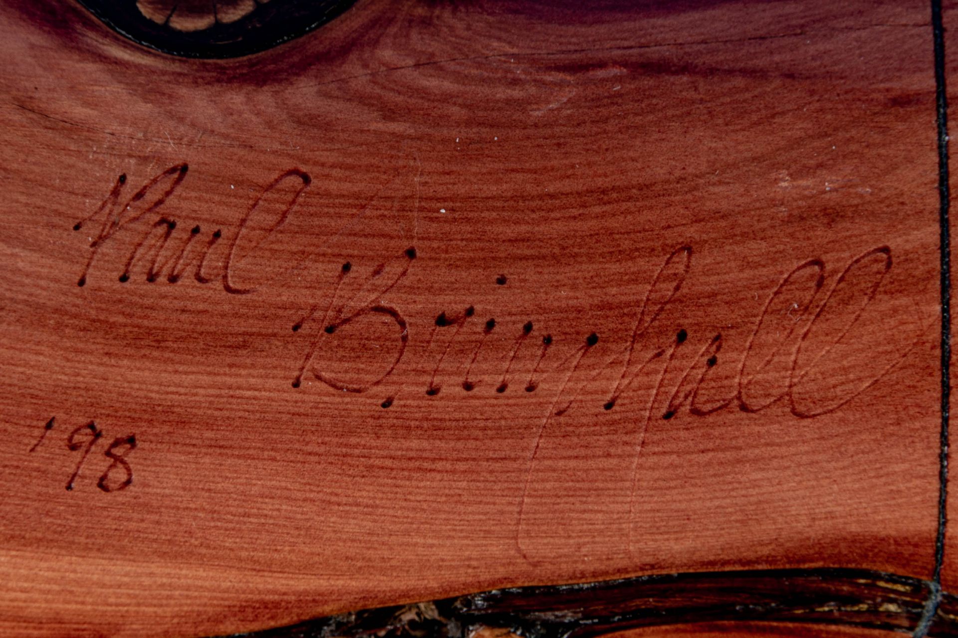 Baumstück-Schatulle, teilweise geschliffenes, lackiertes Wurzelholzstück (Olivenholz?), herausnehmb - Bild 12 aus 12