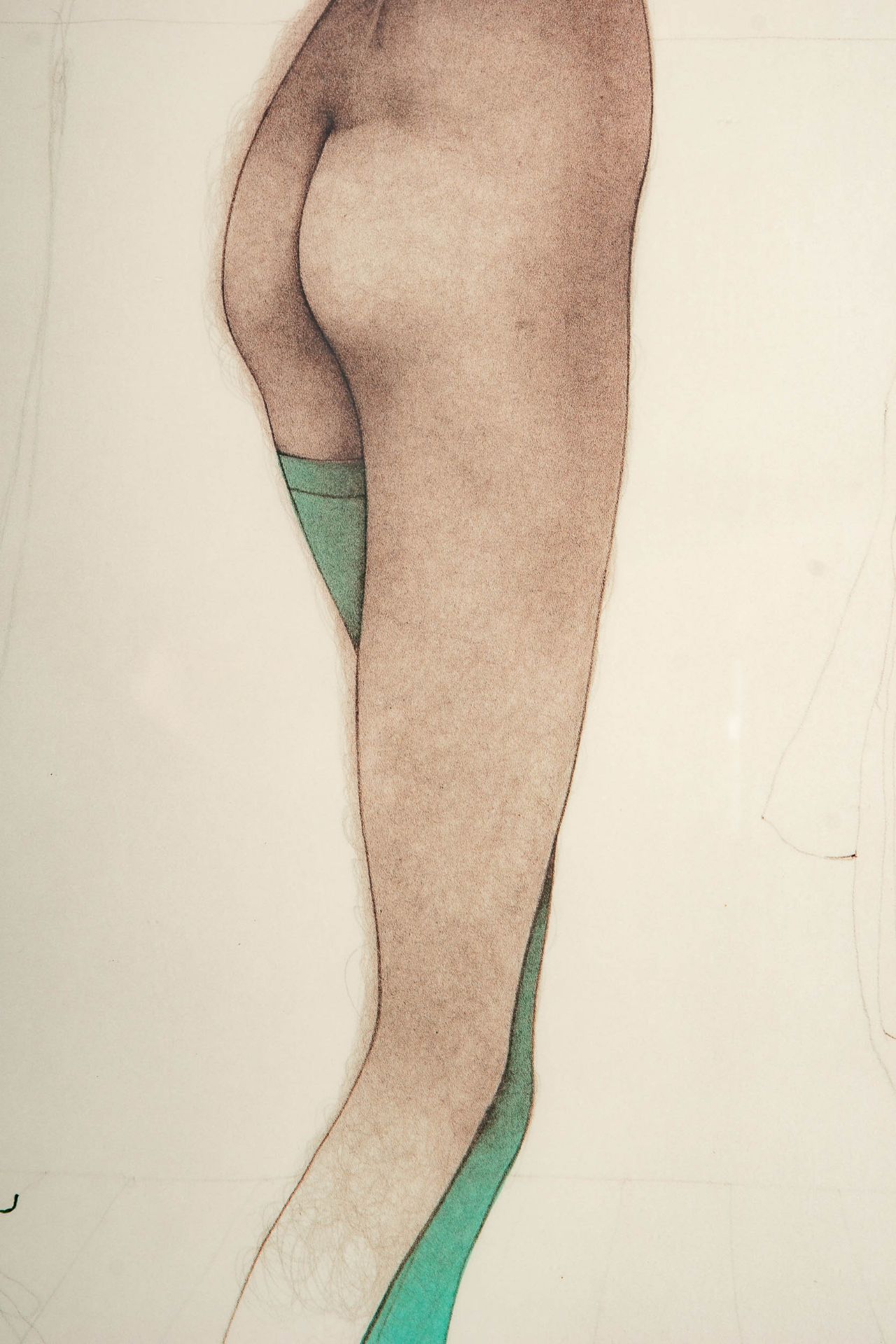 "Silk Stockings", hinter Glas gerahmte orig. Lithographie in 3 Farben des Bruno Bruni, italienische - Image 4 of 10