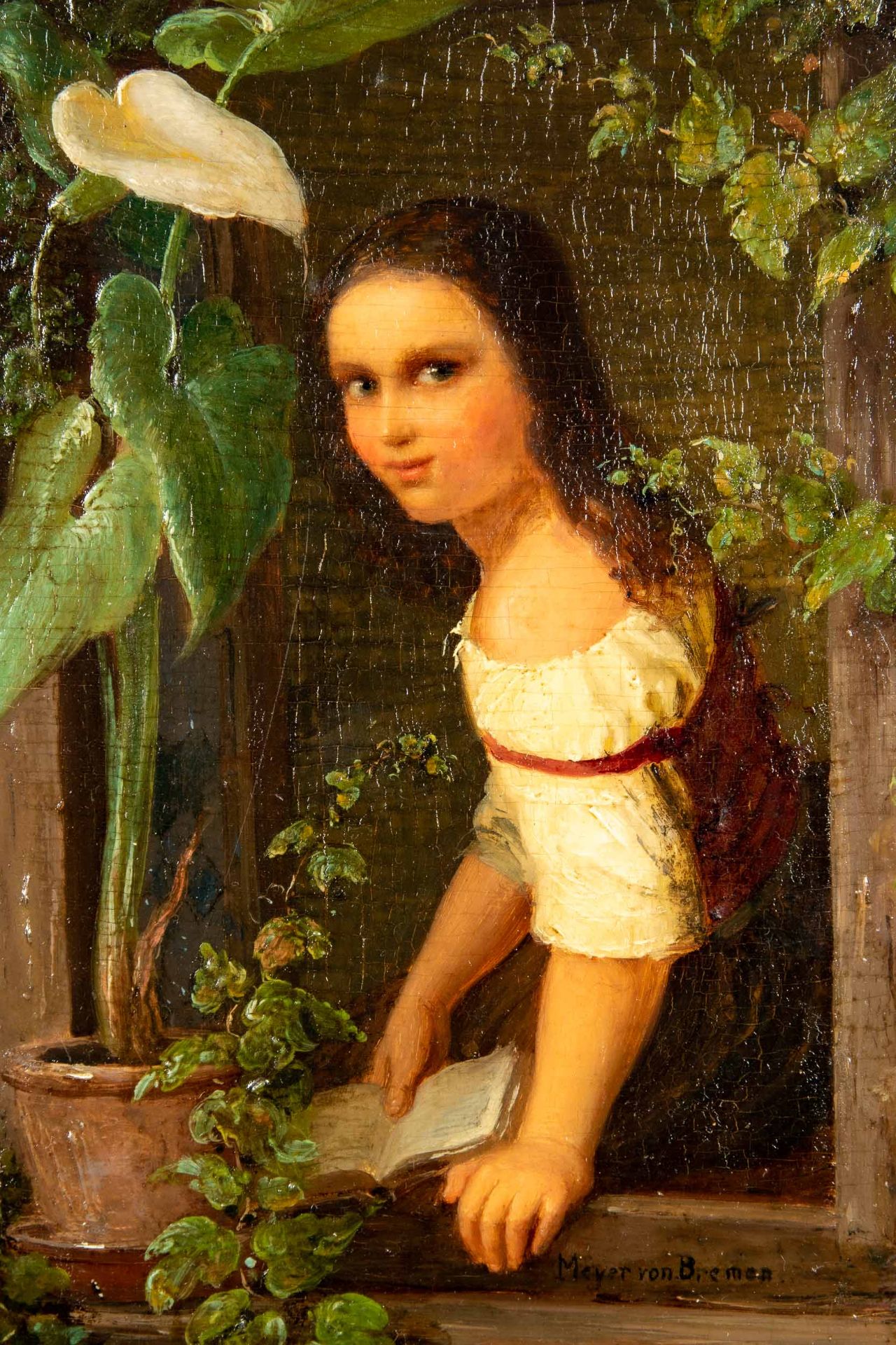 "Good morning", orig. Gemälde des Johann Georg Meyer (genannt Meyer von Bremen, 1813 - 1886 Berlin) - Image 4 of 14