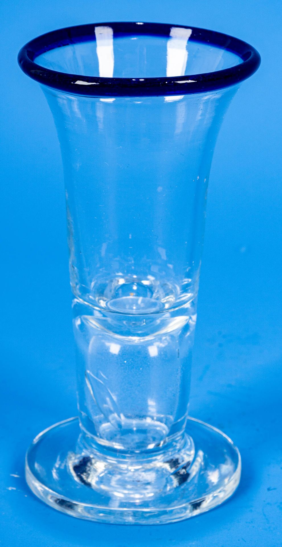 Antikes Lauensteiner Kutscherglas, sogen. "Wachtmeister"-Glas, perfekter Erhalt, farbloses Schliere