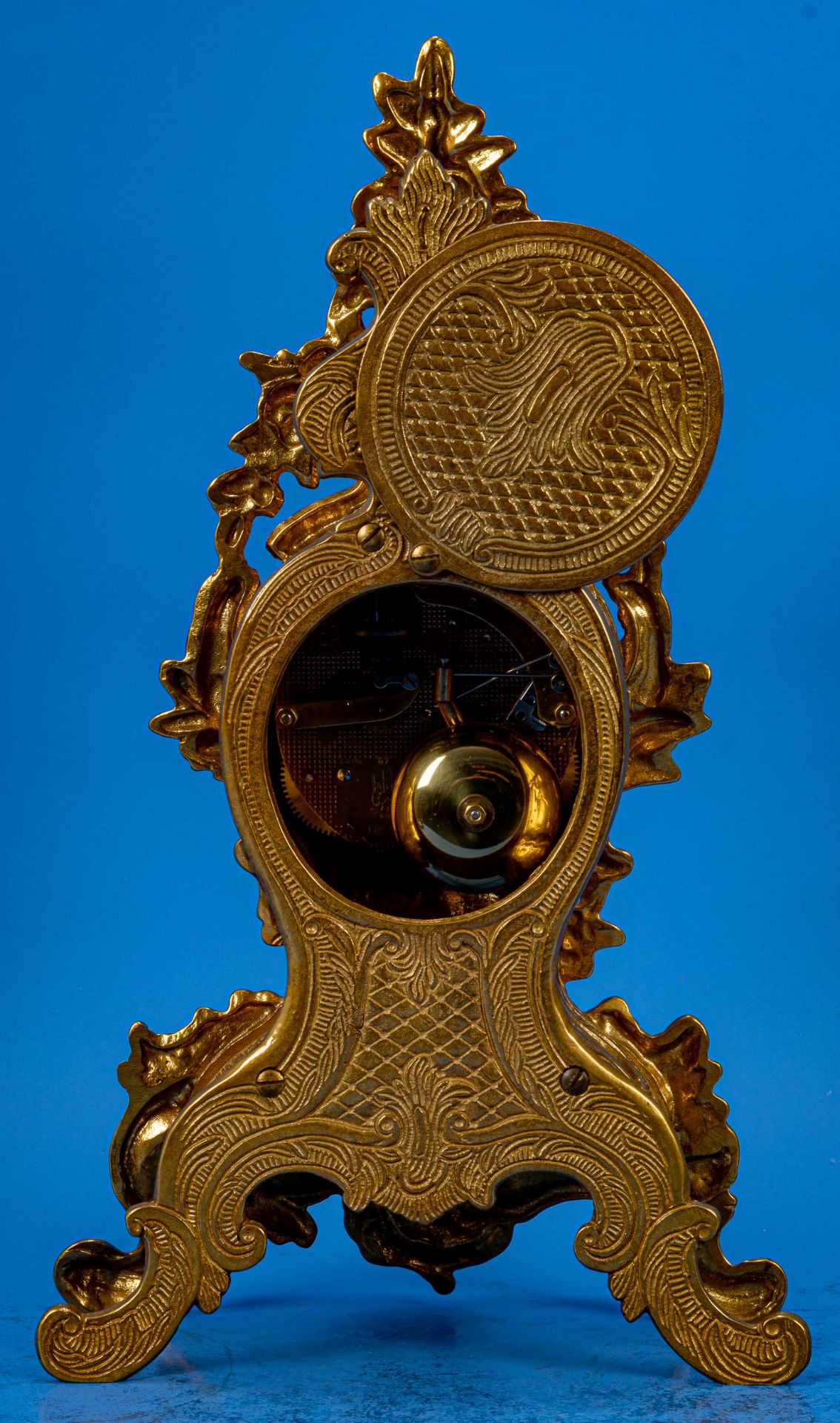 Dekorative "IMPERIAL"-Kaminuhr, im Barockstil, 2. Hälfte 20. Jhdt., Höhe ca. 39 cm, schweres mehrte - Bild 9 aus 12