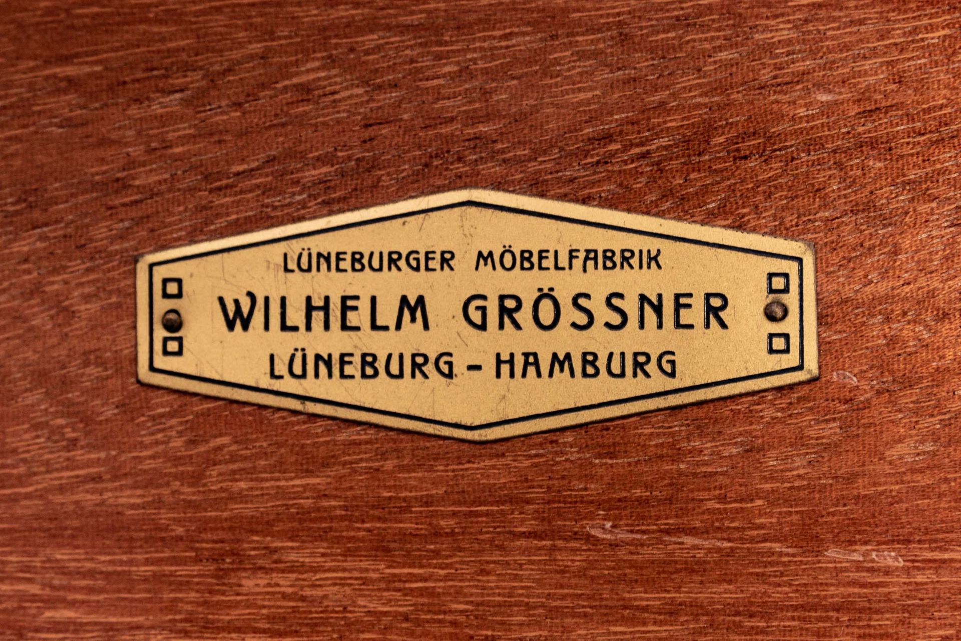 Sehr großer 3türiger Kleider- & Wäscheschrank, Mahagoni massiv & furniert, Jugendstil/Art-Deco, deu - Bild 8 aus 18