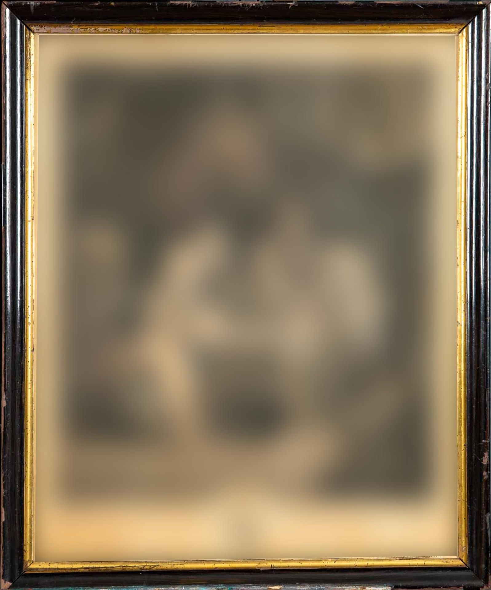 3 antike Bilderrahmen des 19. Jhdts., jeweils mit hinter Glas gerahmten Lithographien. Formate, Suj - Bild 3 aus 7