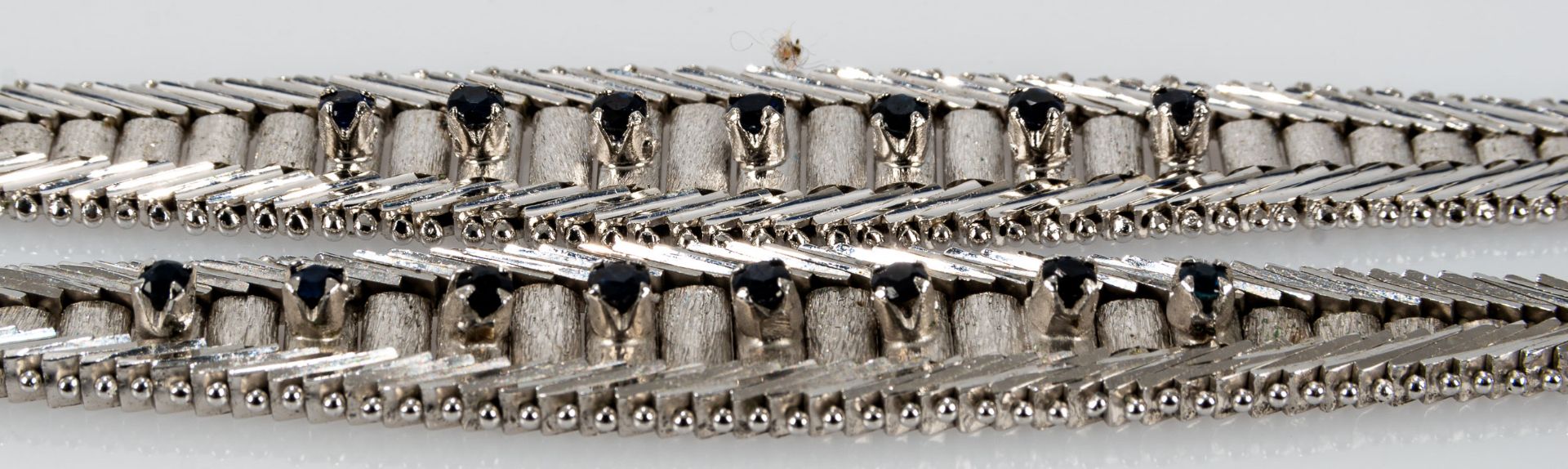 2teiliges Schmuckset, bestehend aus: Collier mit passendem Armband, weißgoldfarbiges 835er Silber m - Image 6 of 6