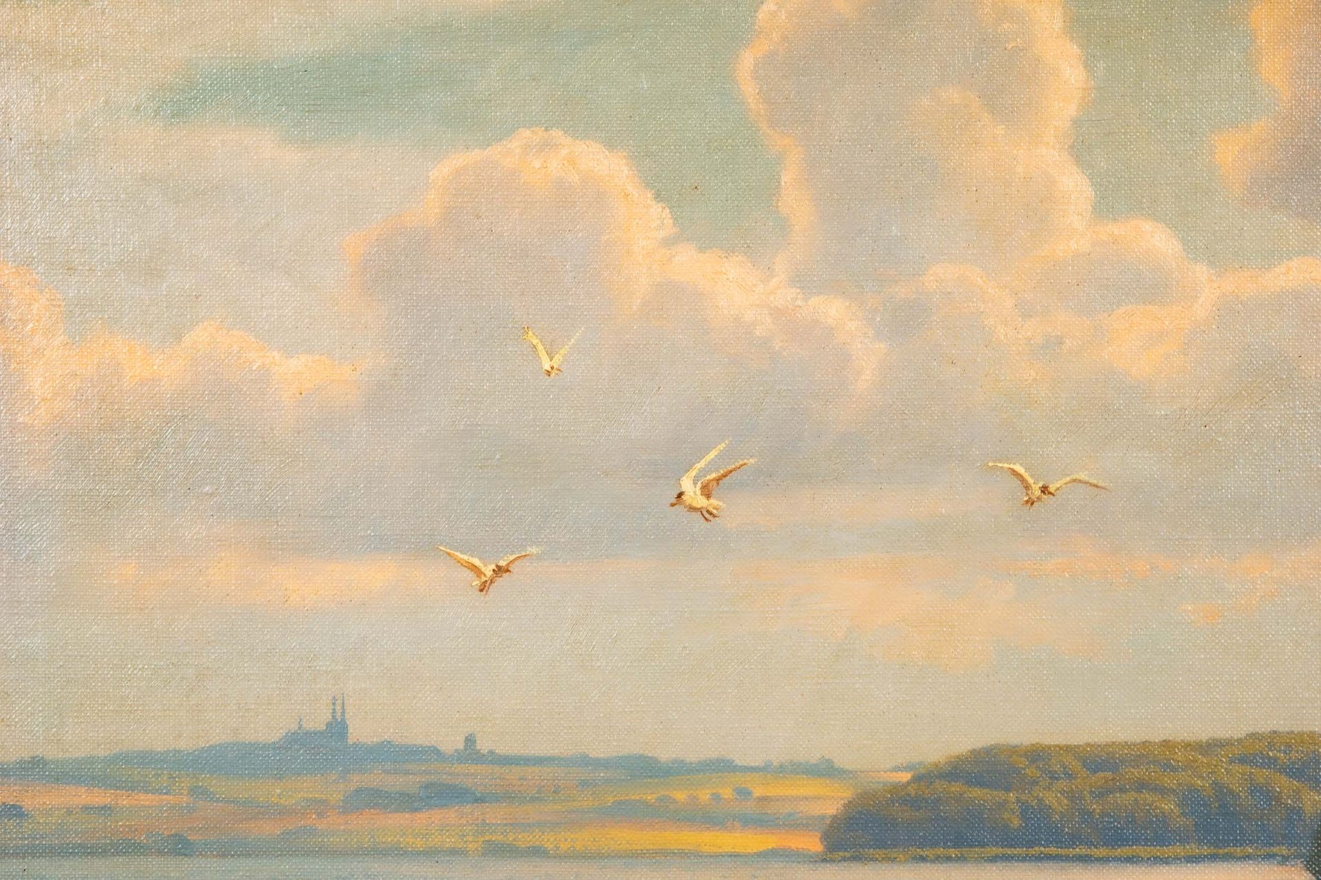 "Sommerliche Flusslandschaft" - Gemälde, Öl auf Leinwand, unten links signiert K. Drews = Kai Jeppe - Image 7 of 10