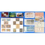 Kleine Privatsammlung "Geldscheine/Banknoten & Notgeldscheine", wenige Post- & Ansichtskarten beige
