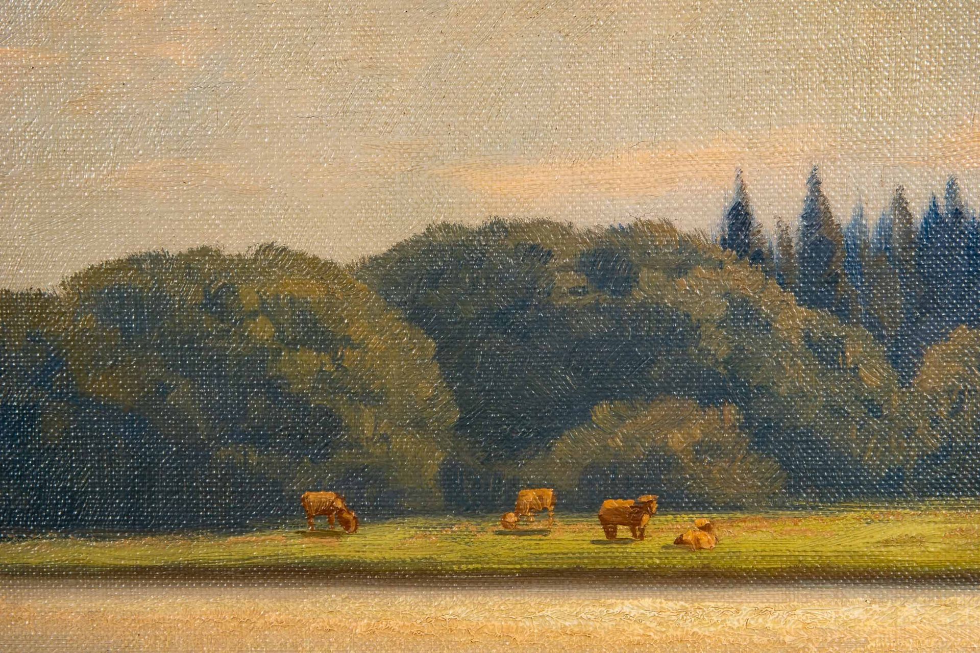 "Sommerliche Flusslandschaft" - Gemälde, Öl auf Leinwand, unten links signiert K. Drews = Kai Jeppe - Image 5 of 10