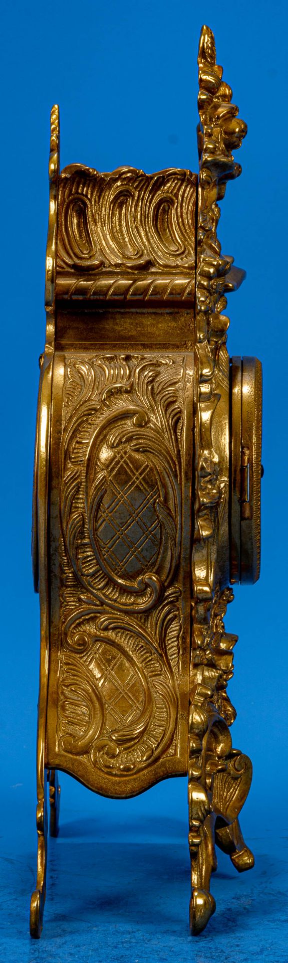 Dekorative "IMPERIAL"-Kaminuhr, im Barockstil, 2. Hälfte 20. Jhdt., Höhe ca. 39 cm, schweres mehrte - Bild 6 aus 12