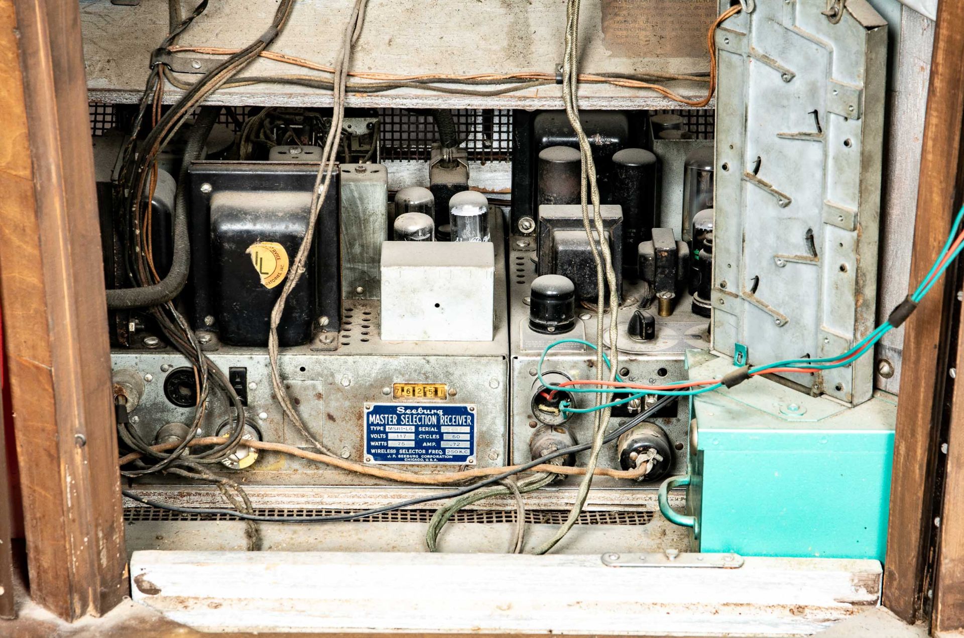 Orig. US-amerikanische Seeburg "Trashcan" Juke-Box, Baujahr ab 1946; unrestaurierter Fundzustand, s - Bild 18 aus 39