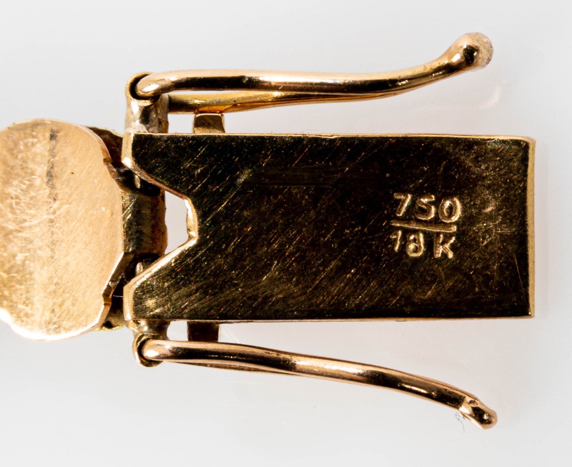Prächtiges 15gliedriges Amethystarmband; schwere, handgearbeitete 18 ct. - Gelbgoldfassung, mit 7 e - Image 8 of 8