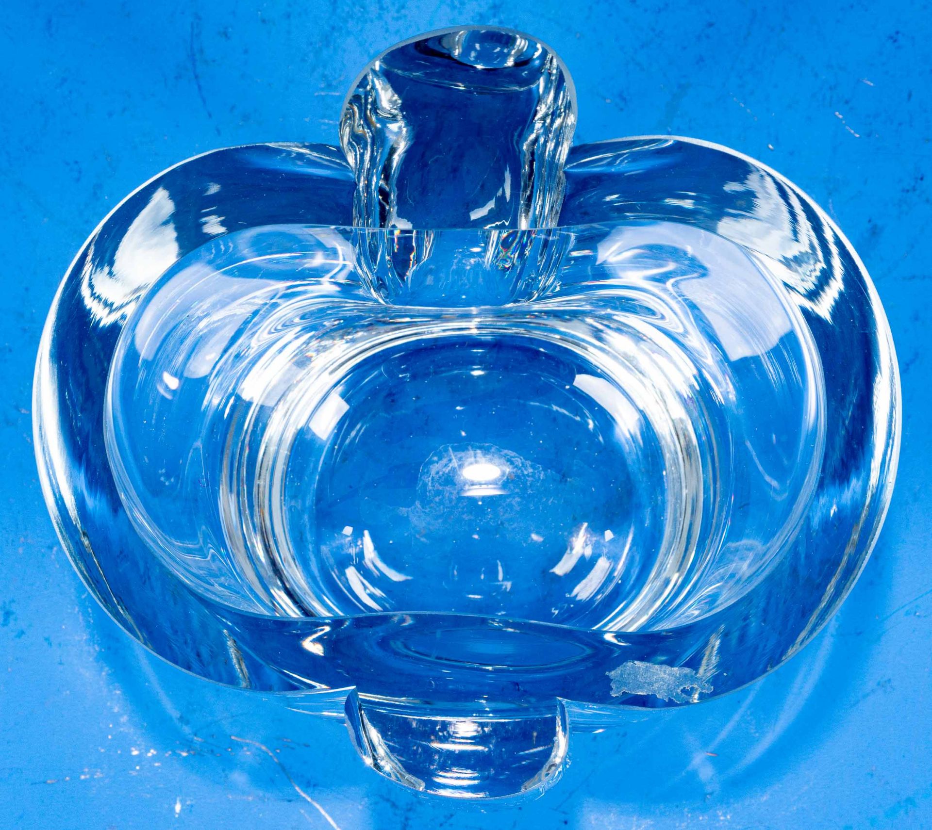 Edle Kristallglasvase, schweres, dickwandiges, ungemarktes, farbloses Klarglas in nicht alltägliche - Image 8 of 8