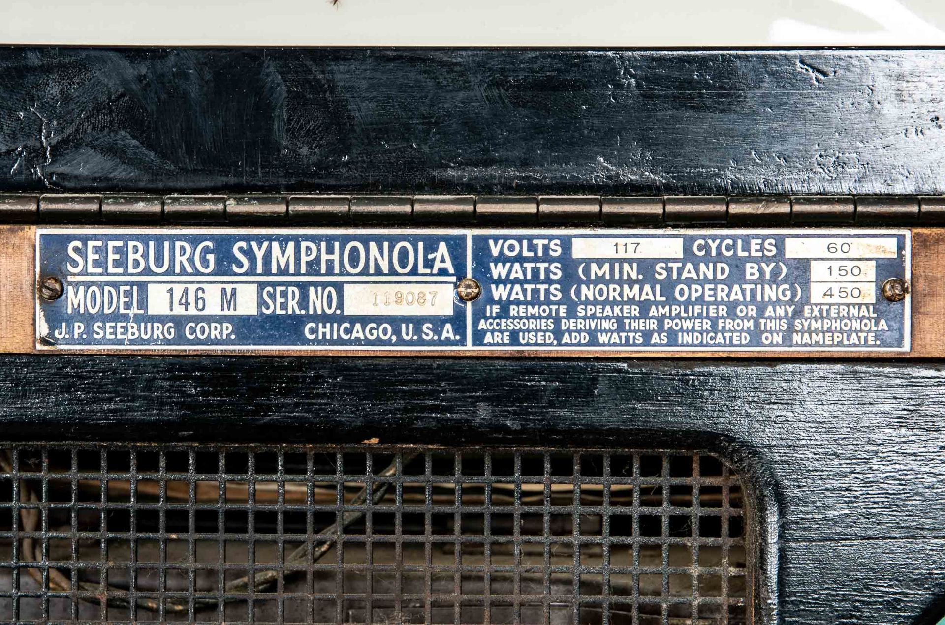 Orig. US-amerikanische Seeburg "Trashcan" Juke-Box, Baujahr ab 1946; unrestaurierter Fundzustand, s - Bild 33 aus 39