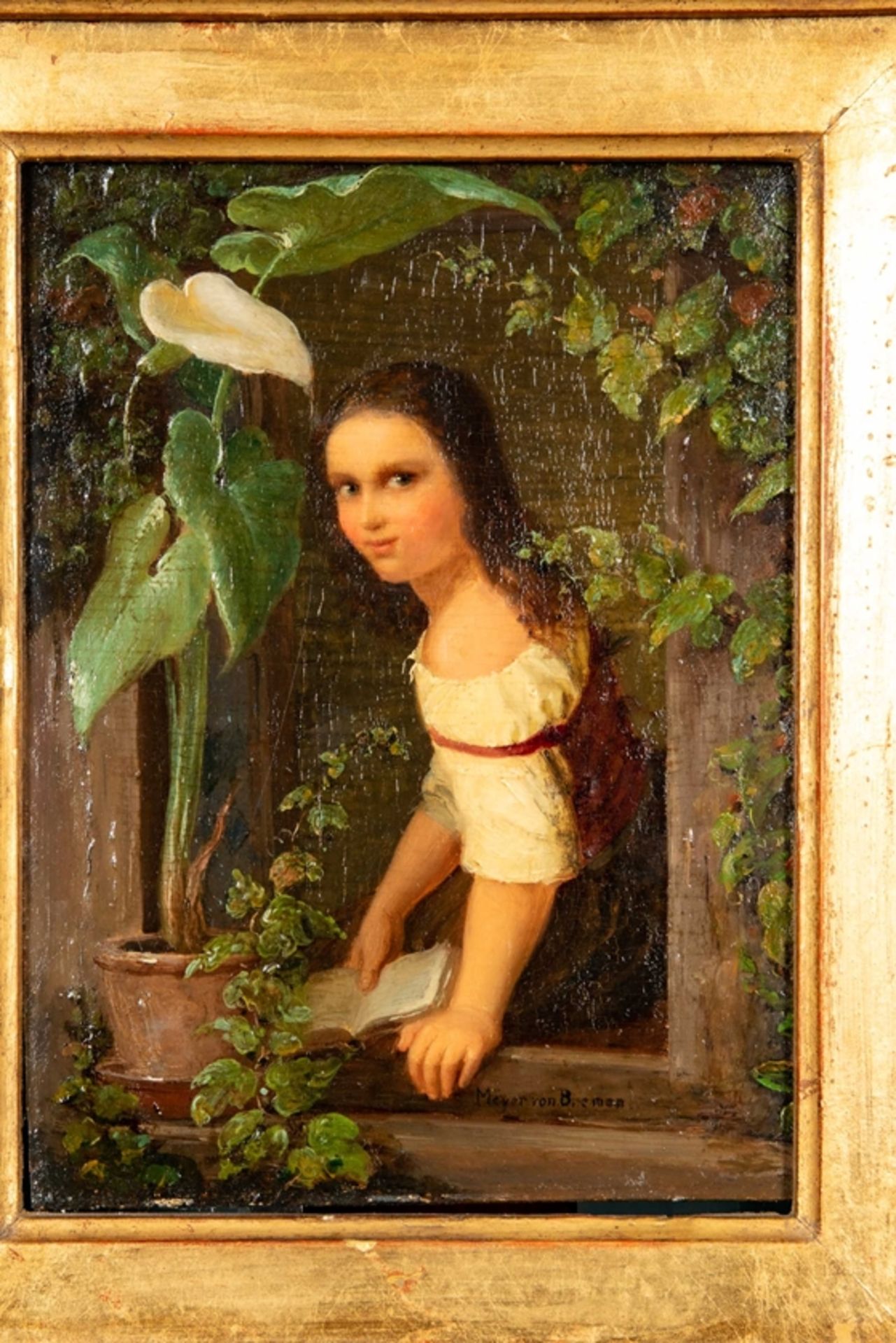 "Good morning", orig. Gemälde des Johann Georg Meyer (genannt Meyer von Bremen, 1813 - 1886 Berlin) - Image 3 of 14