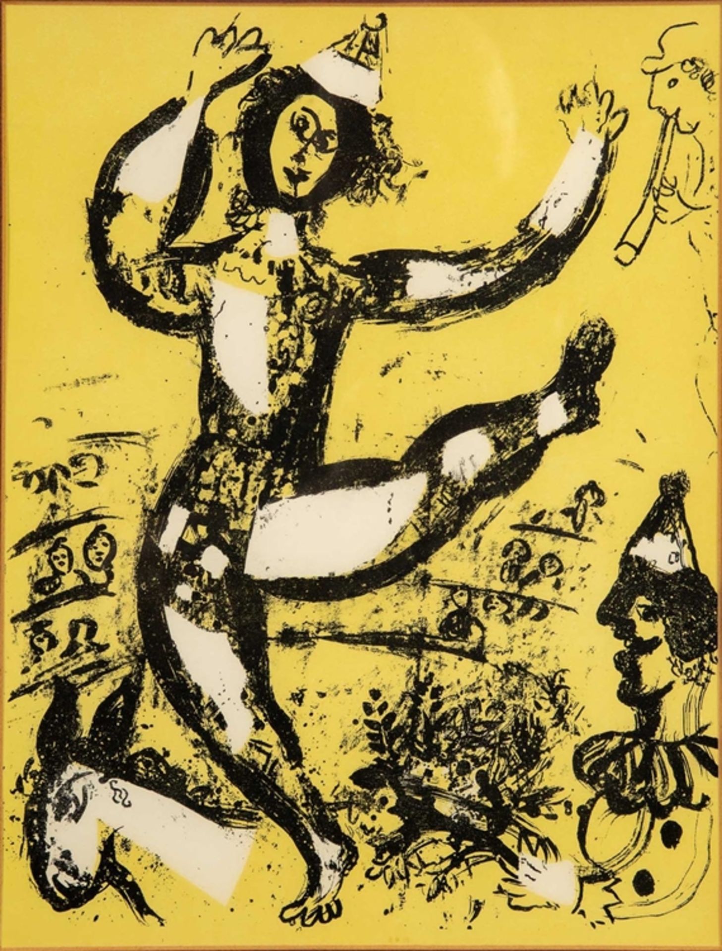 Paar hinter Glas gerahmter multipler Lithografien des Marc Chagall, 1 x "Salomo", ca. 35 x 26 cm (P - Image 8 of 17