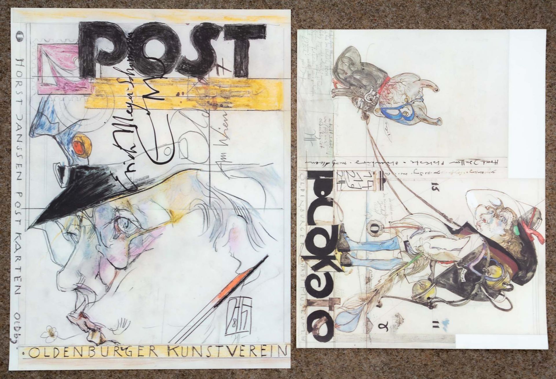 5teilige Sammlung unsignierter Plakate des Horst Jansson; versch. Alter, Formate & Sujets, ungerahm - Image 2 of 3