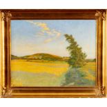 "Sommerliche dänische Landschaft", Gemälde, Öl auf Leinwand, ca. 45 x 58 cm, unten links signiert &