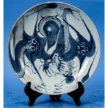 Antiker "Drachenteller", China Qing-Dynastie, Ende 19.Jhdt., Durchmesser ca. 24,5 cm, ungemarkt, we