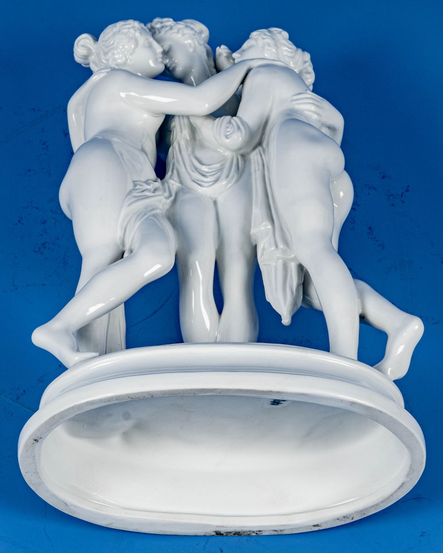"Die 3 Grazien", thüringisches Weißporzellan der Marke Gräfenthal, Ausformung des späten 20. Jhdts. - Bild 11 aus 13