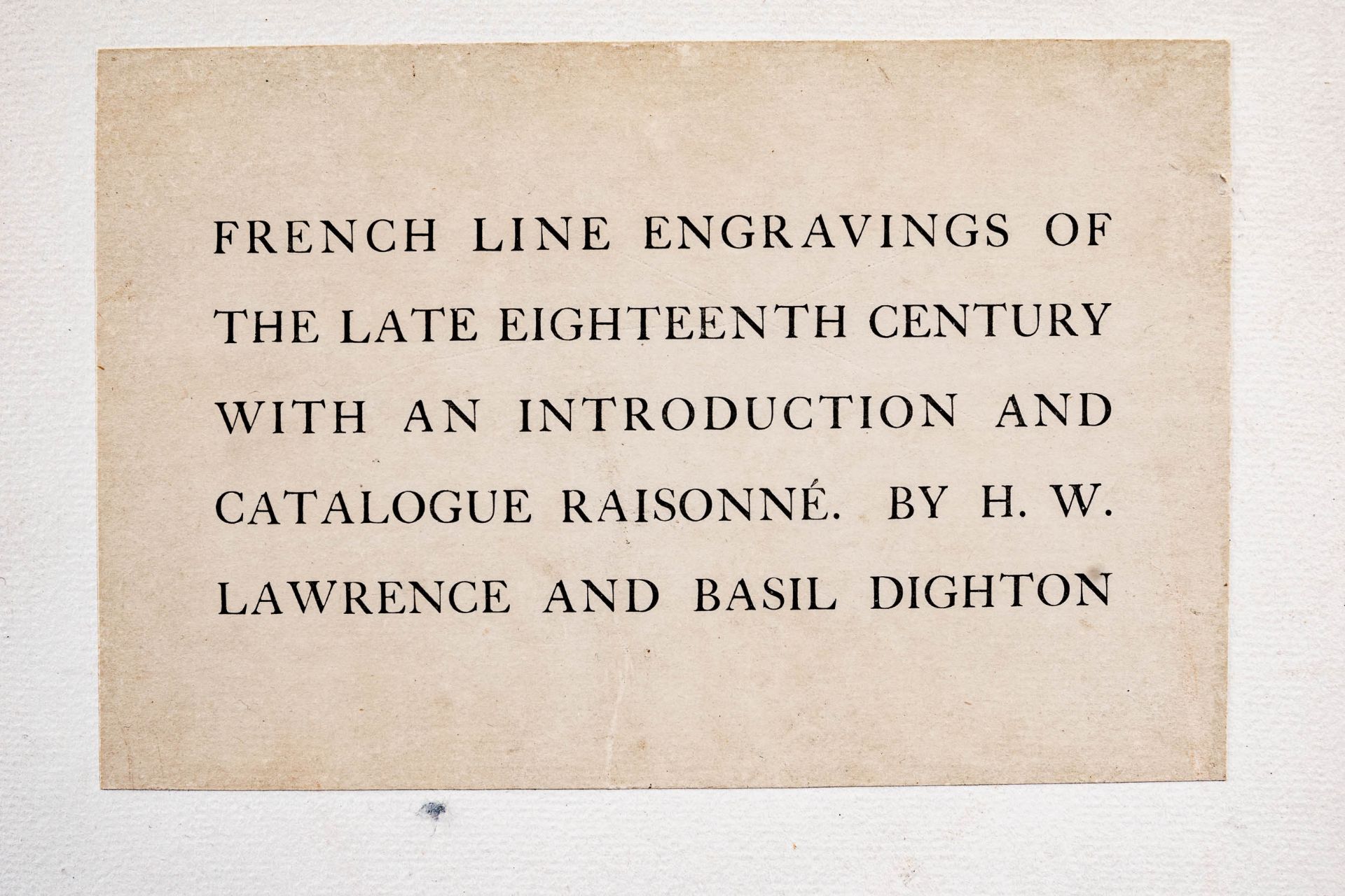 "French Line Engravings of the late XVIII Century with an Introduktion  Catalogue Raisonne. By H. W - Bild 3 aus 14