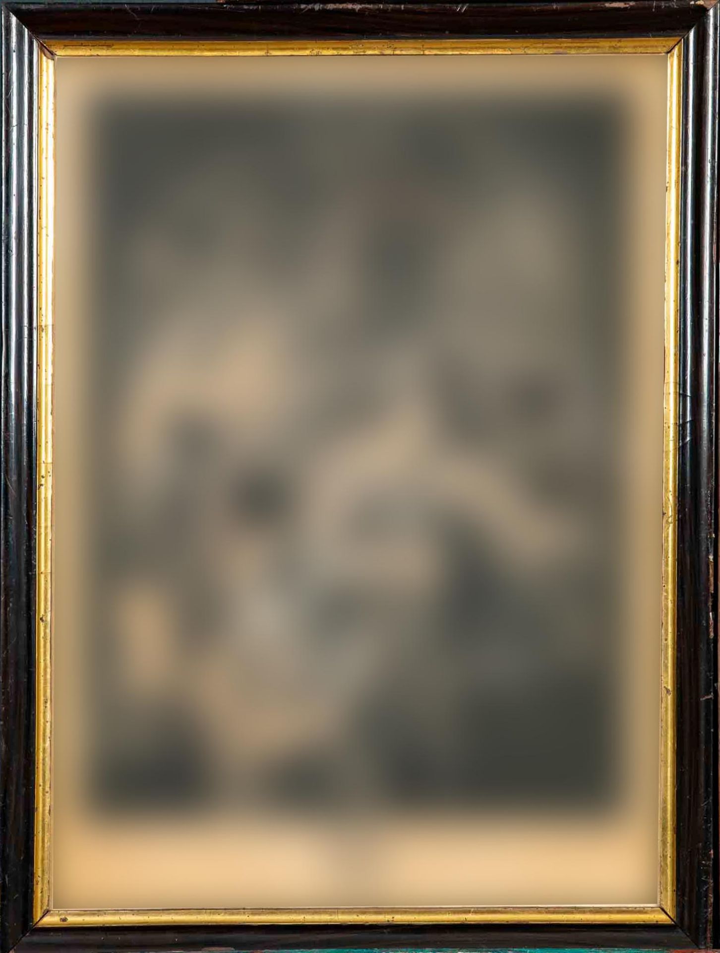 3 antike Bilderrahmen des 19. Jhdts., jeweils mit hinter Glas gerahmten Lithographien. Formate, Suj - Bild 2 aus 7