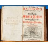 "CONSILIA HALLENSIUM JURE CONSULTORUM", Halle 1734; orig. Schweinsledereinband, Tomus II. Ca. 35 x