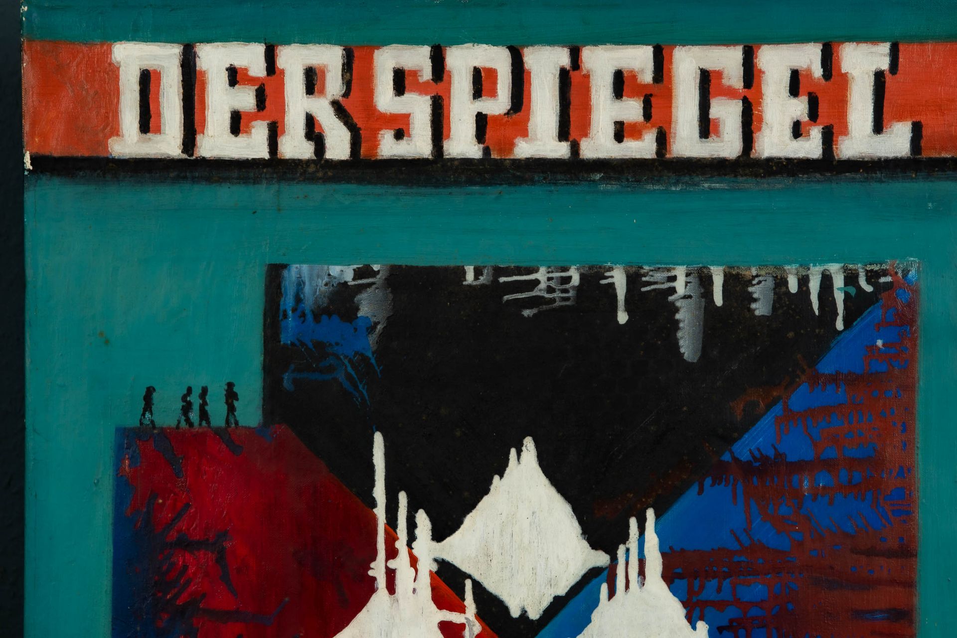 "Der Spiegel", Gemälde Öl auf Leinwand, unten rechts undeutlich signiert und 1967 datiert. Stellenw - Image 4 of 7