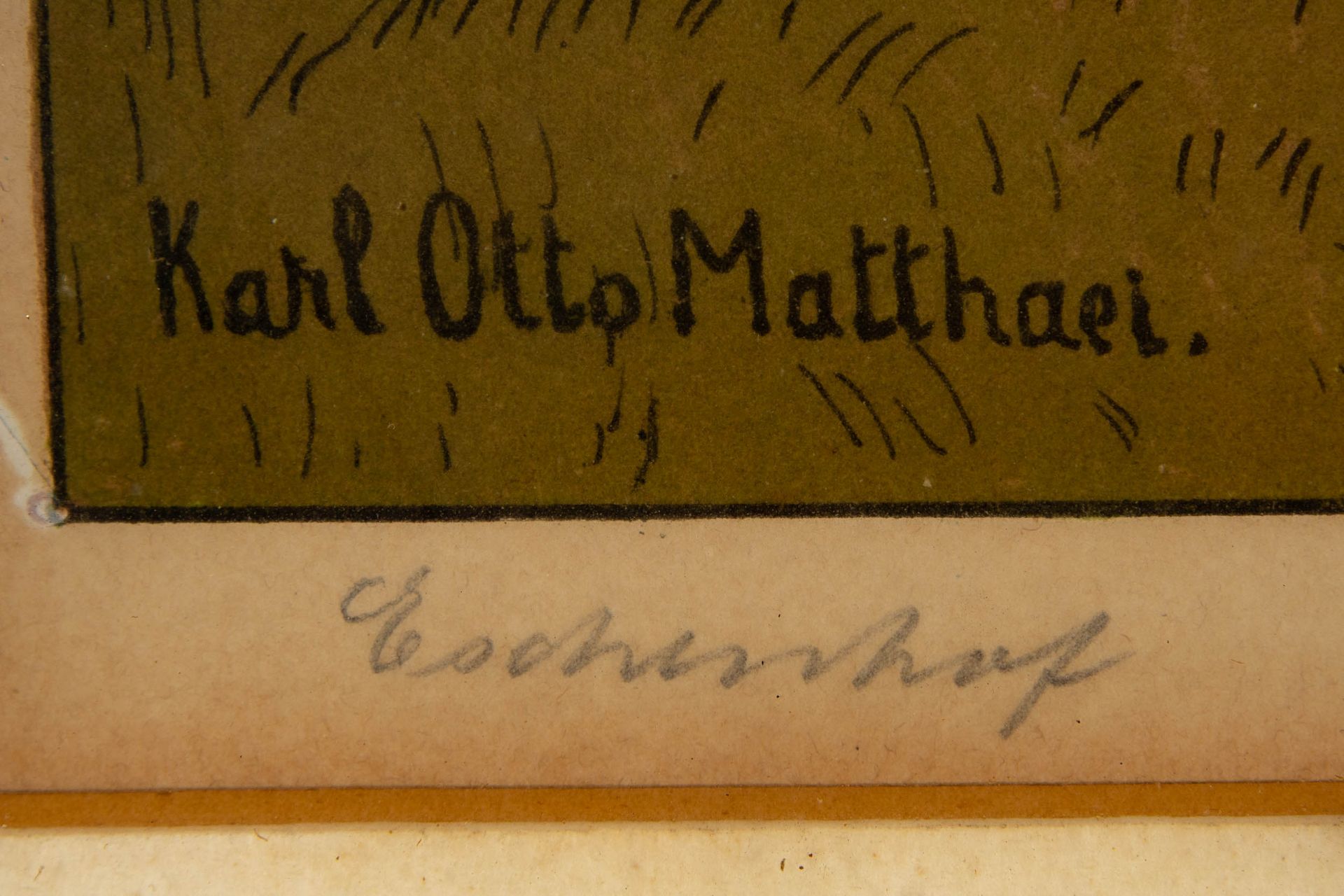 "Eschenhof", hinter Glas gerahmte Farblithographie des Karl Otto Matthaei (Hamburg 1863 - 1931 Brem - Image 7 of 8
