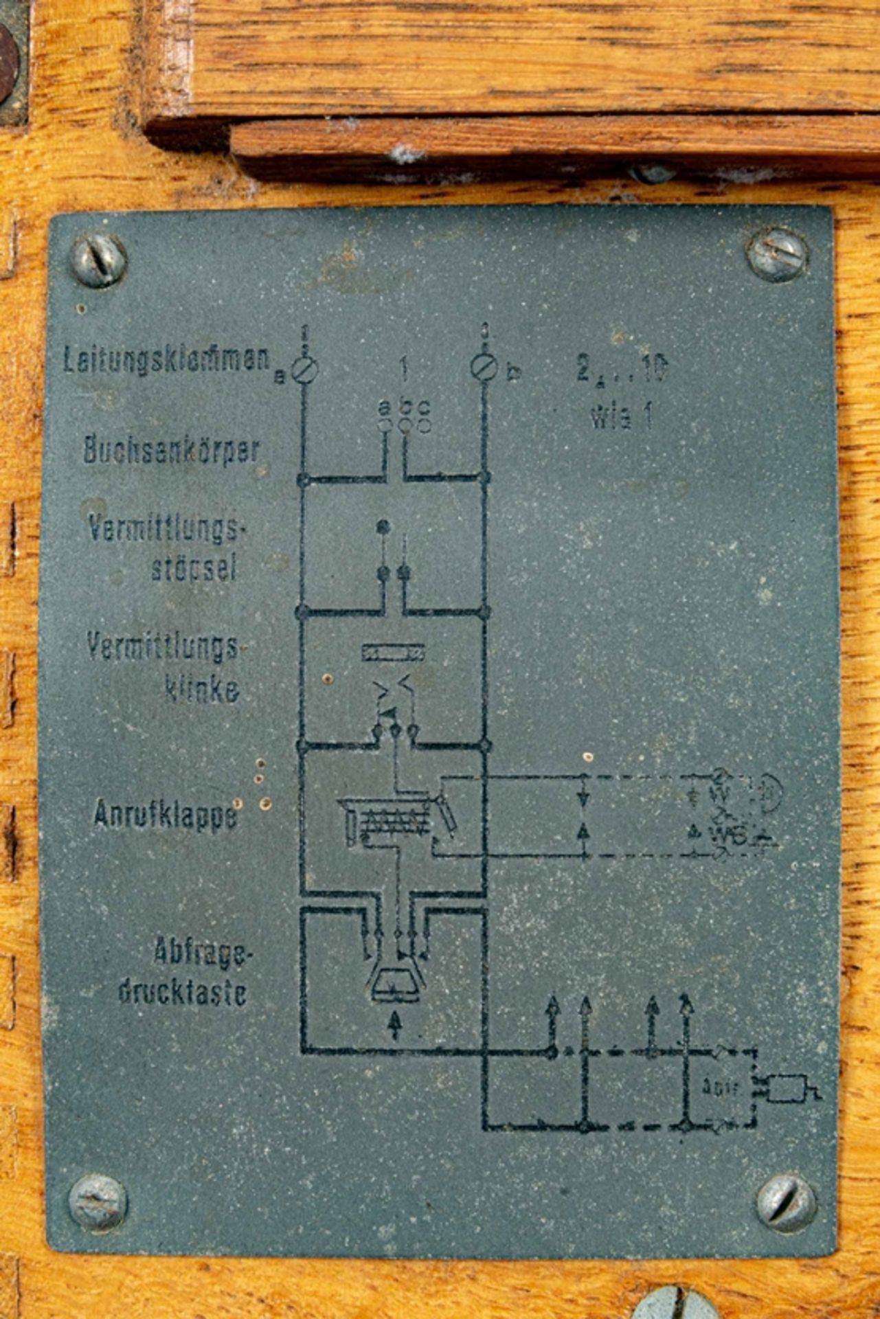 3teiliges Funker-Set, wohl aus der Zeit 1933 - 1945; bestehend aus: Telefonverteiler, Hörer mit Ans - Bild 6 aus 13