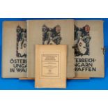 "Österreich-Ungarn in Waffen", Bände 1, 3, 4 sowie Textteil für Mappe 4. Erschienen im "Österreich-