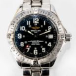 "BREITLING SUPEROCEAN" Automatic Herrenarmbanduhr, Stahlgehäuse und Gliederarmband mit orig. Faltsc