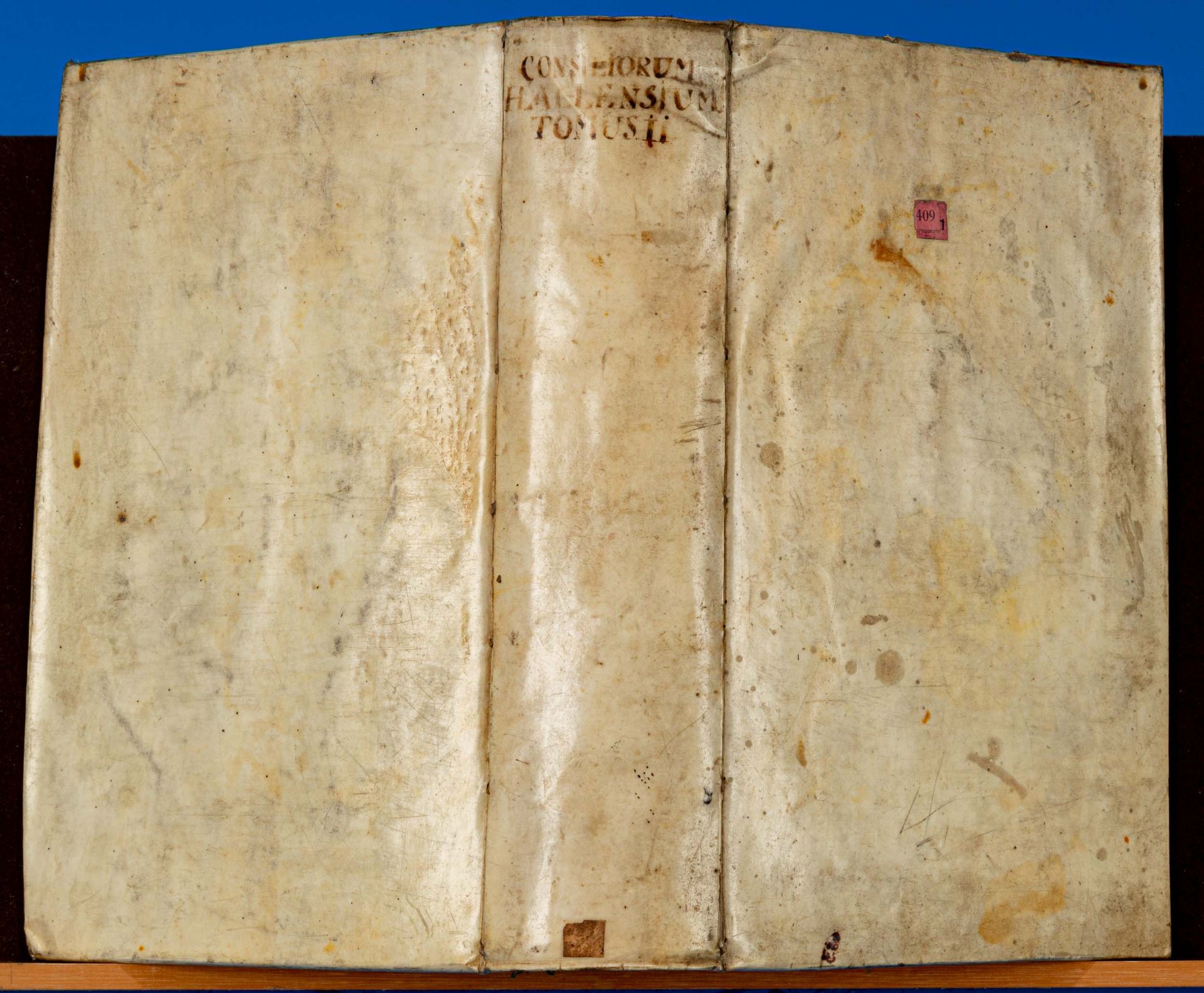 "CONSILIA HALLENSIUM JURE CONSULTORUM", Halle 1734; orig. Schweinsledereinband, Tomus II. Ca. 35 x - Image 3 of 7