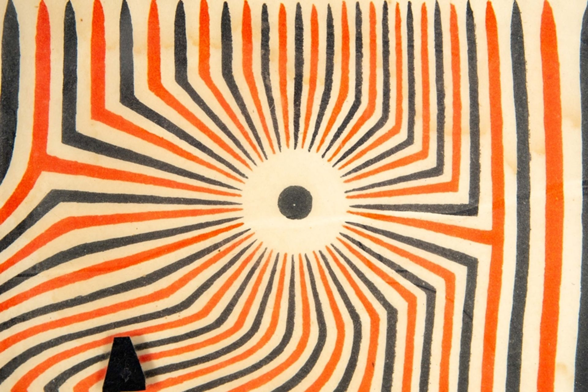 "Visuelle Komposition" des Gerhard Wendland aus 1967, hinter Glas gerahmte in Graphit signierte , 1 - Image 4 of 8