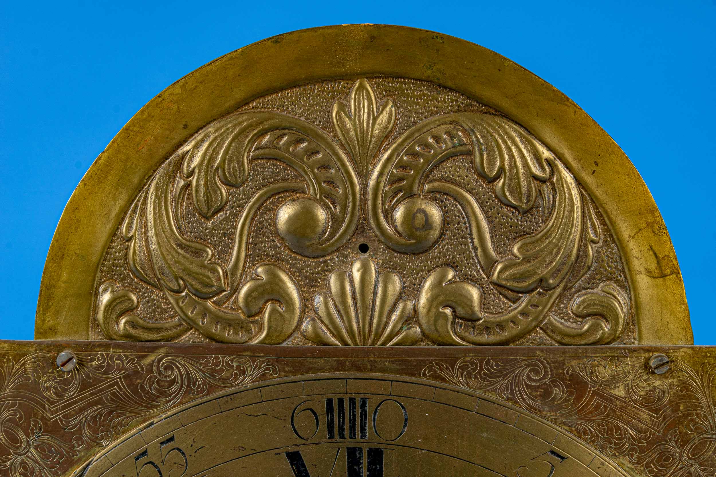 Antikes Standuhren-Uhrwerk, auf dem Ziffernblatt bez.: "Cornelius Lerp Regenspurg". 2. Drittel 18. - Image 4 of 12