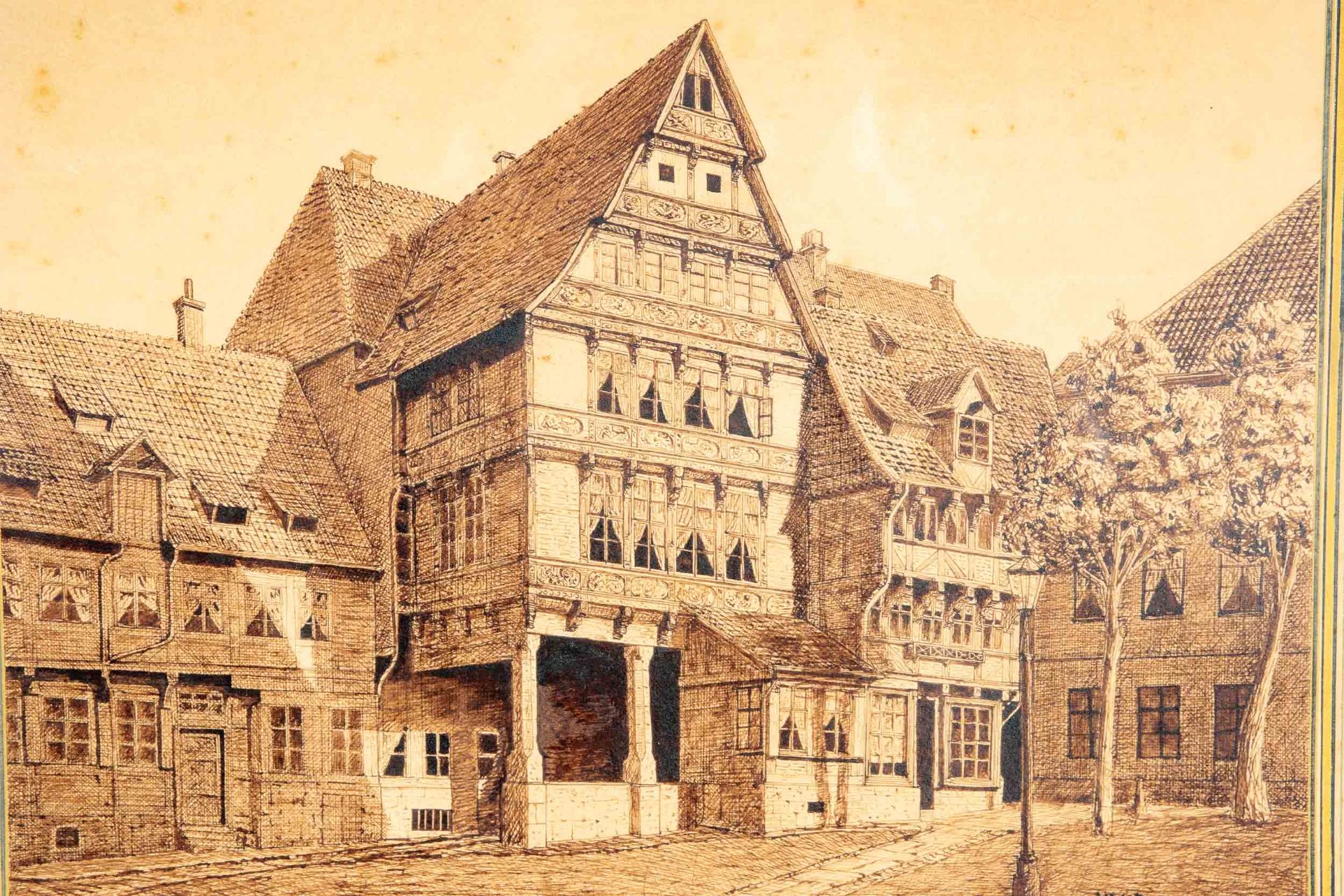 "Die Holzarchitektur Hildesheims" (als Buch & Bild) aus dem Besitz des Architekten W. Bleckmann. Bu - Image 4 of 13