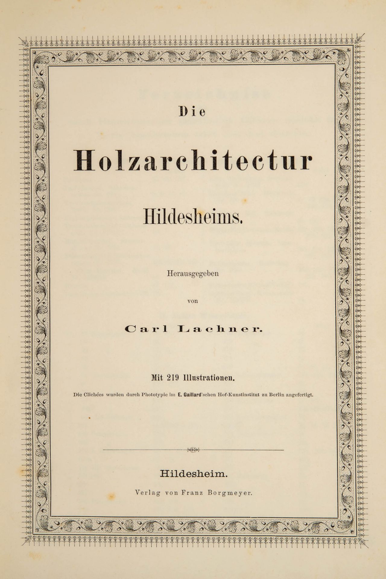 "Die Holzarchitektur Hildesheims" (als Buch & Bild) aus dem Besitz des Architekten W. Bleckmann. Bu - Image 13 of 13