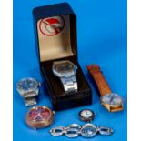 6teiliges Konvolut versch. Armbanduhren des 20. Jhdts., bestehend aus: 2 Damen- und 4 Herrenarmband