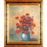 Blumenstilleben, Gemälde, Öl auf Hartfaserplatte ca. 50 x 40 cm, des Feodor Szerbakow (Eckertsdorf/