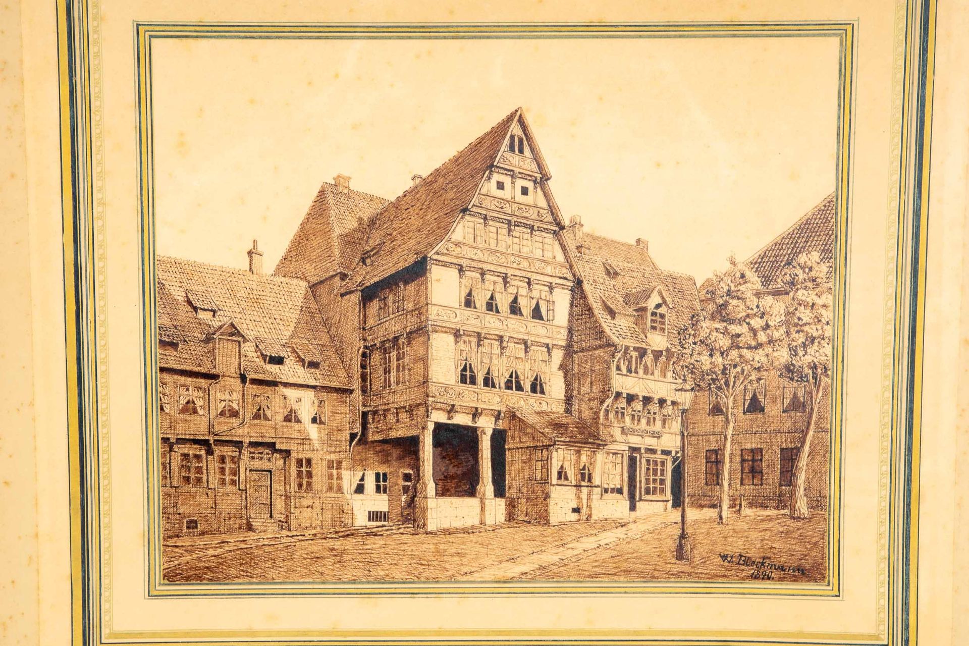 "Die Holzarchitektur Hildesheims" (als Buch & Bild) aus dem Besitz des Architekten W. Bleckmann. Bu - Image 3 of 13