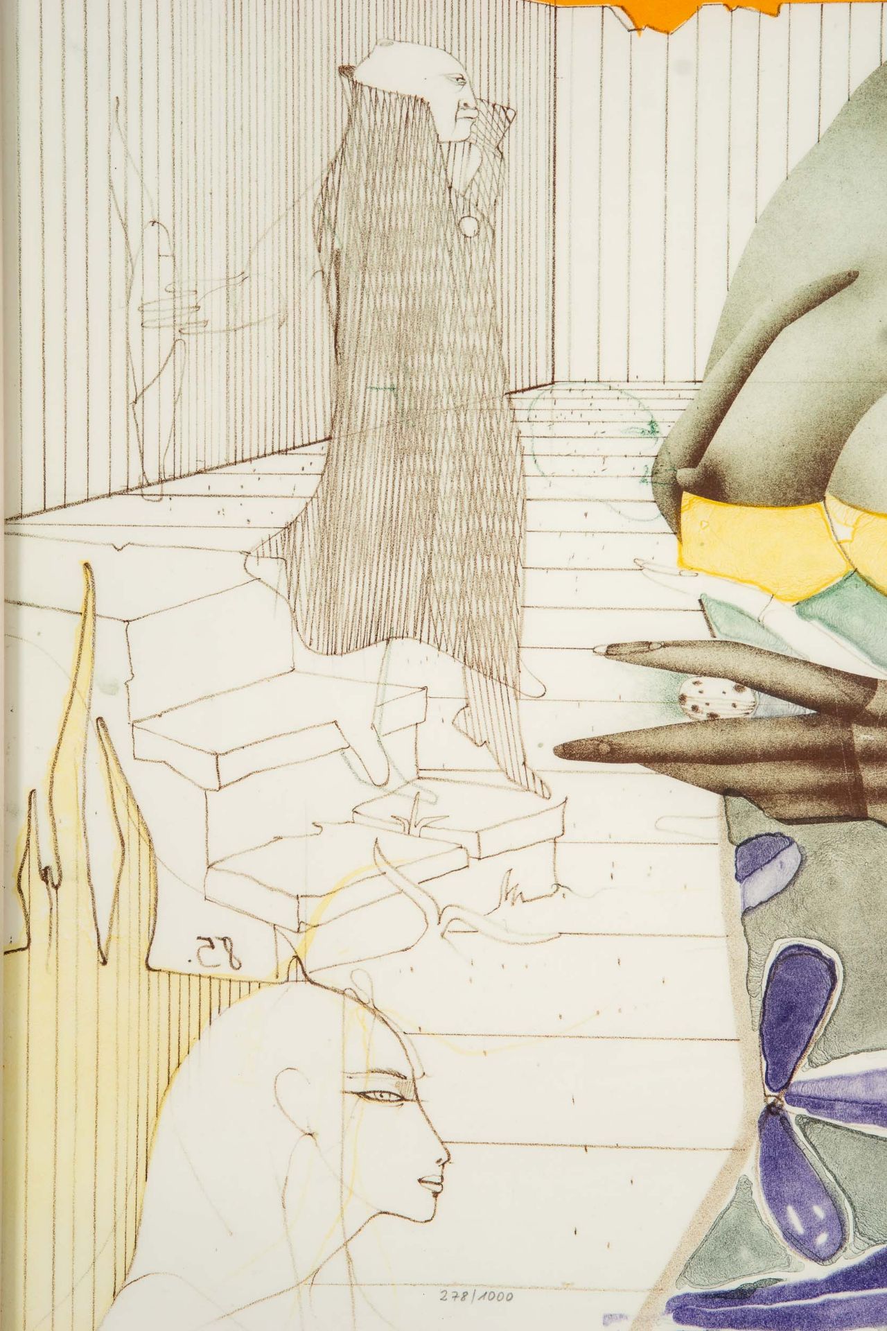 "Gartenvogel", Farblithographie aus der Folge "Im Schatten deiner Flügel", handsigniert von PAUL WU - Bild 5 aus 8