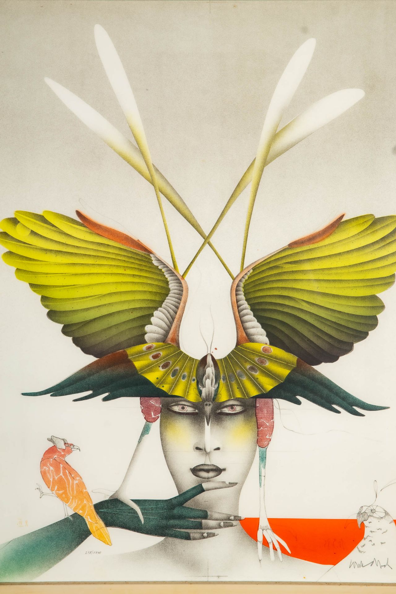"Jagdvogel", Farblithographie aus der Folge "Im Schatten deiner Flügel", handsigniert von PAUL WUND - Bild 3 aus 7